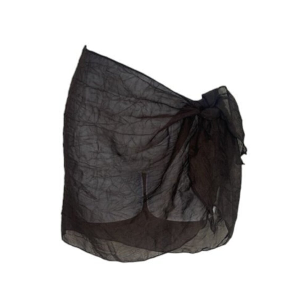 Swimsuit Coverup Brown Sheer Sarong Bikini Bay Chiffon Scarf One Size NWT #5771